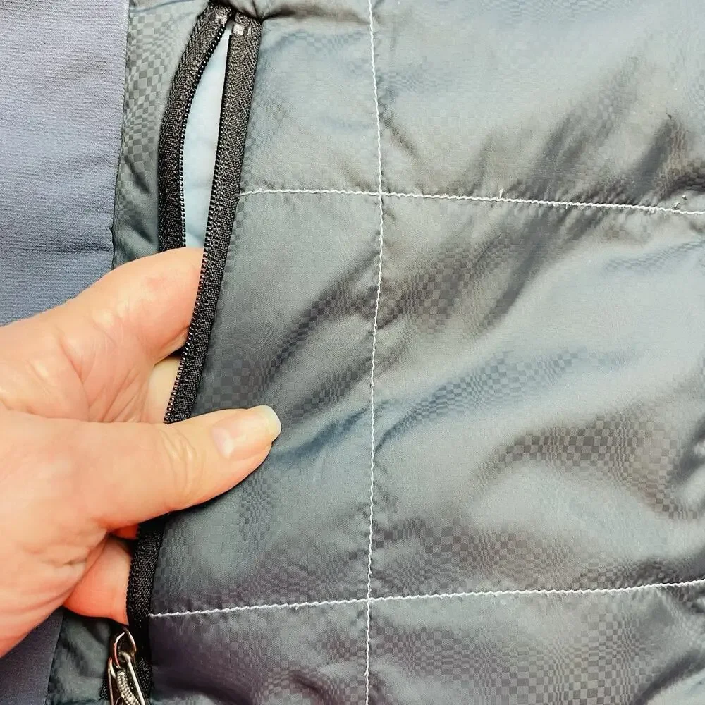 Mountain Hardware Womens‎ Primaloft Jacket Sz 10 Blue Reversible Quilted Outdoor